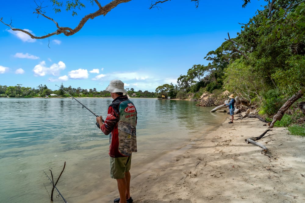 People fishing Sussex Inlet at Haven Holiday Resort 