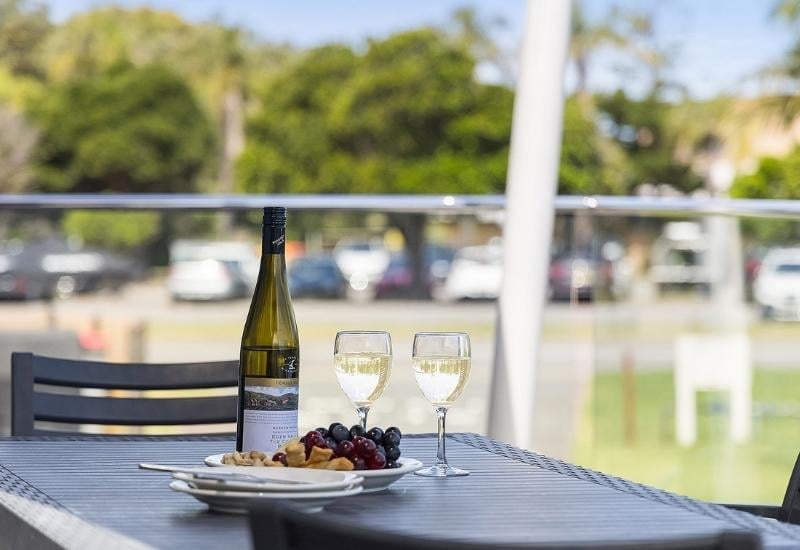 Seaside Holiday Resort Fingal Bay balcony overlooking foreshore