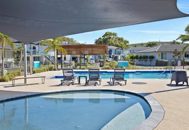 Seaside Holiday Resort Fingal Bay toddler and full sized pools